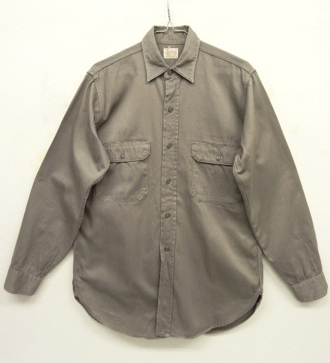 画像: 60'S SEARS マチ付き ツイル ワークシャツ グレー (VINTAGE) 「L/S Shirt」 入荷しました。