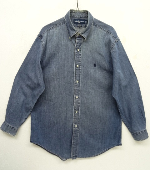 画像: 90'S RALPH LAUREN デニム 長袖 BDシャツ インディゴ (VINTAGE) 「L/S Shirt」 入荷しました。