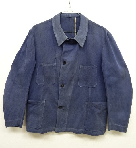 画像: ユーロワーク 耳付き ワークジャケット カバーオール BLUE (VINTAGE) 「Jacket」 入荷しました。