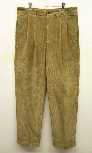 画像: BROOKS BROTHERS ツープリーツ 太畝 コーデュロイパンツ TAN (USED) 「Bottoms」 入荷しました。