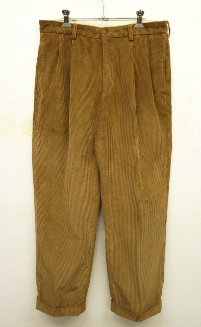 画像: BROOKS BROTHERS ツープリーツ 太畝 コーデュロイパンツ BROWN (USED) 「Bottoms」 入荷しました。