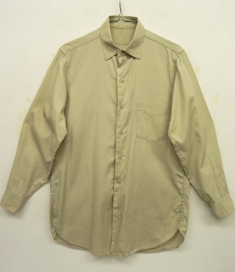 画像: 60'S アメリカ軍 US ARMY CLASS2 COTTON ポプリンシャツ TAN (VINTAGE) 「L/S Shirt」 入荷しました。