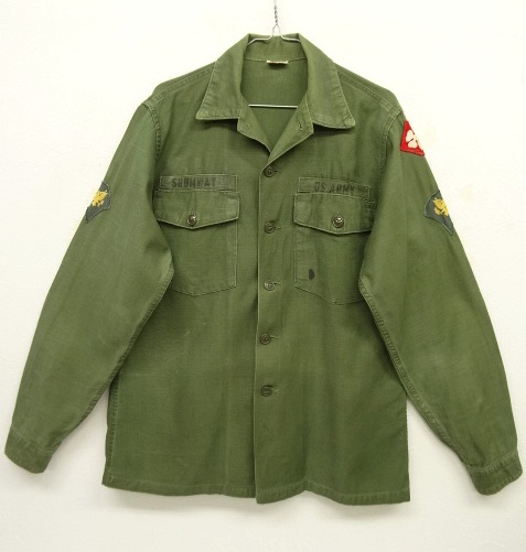 画像: 60'S アメリカ軍 US ARMY OG107 コットンサテン ユーティリティシャツ (VINTAGE) 「L/S Shirt」 入荷しました。