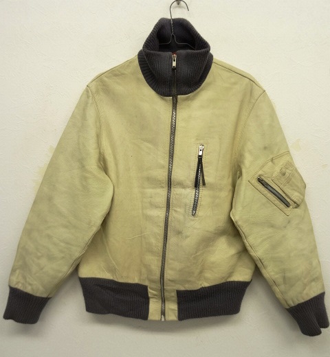 画像: 80'S ドイツ軍 レザー フライトジャケット OFF WHITE (VINTAGE) 「Jacket」 入荷しました。