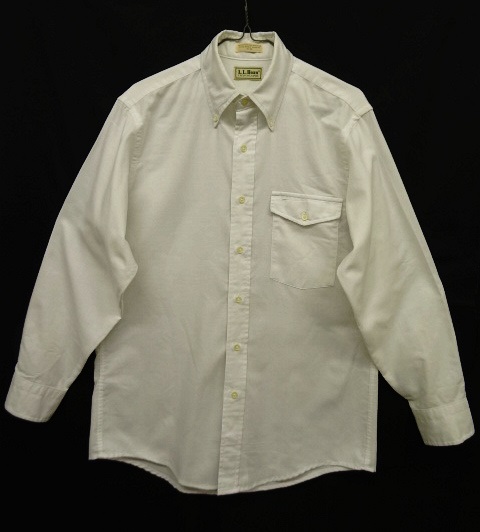 画像: 80'S LL Bean シングルニードル BDシャツ WHITE (VINTAGE) 「L/S Shirt」 入荷しました。