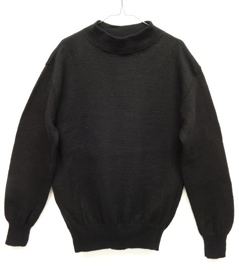 画像: 00'S アメリカ軍 US NAVY モックネック ゴブセーター BLACK (USED) 「Knit」 入荷しました。