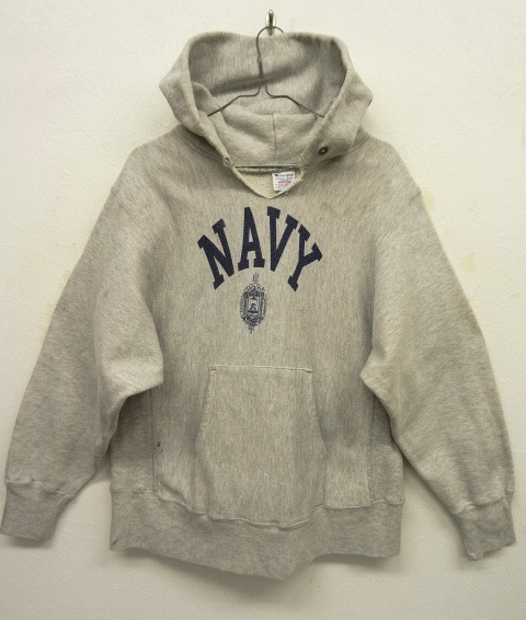 画像: 80'S CHAMPION "US NAVAL ACADEMY" トリコタグ 染み込みプリント リバースウィーブ パーカー USA製 (VINTAGE) 「Parka」 入荷しました。