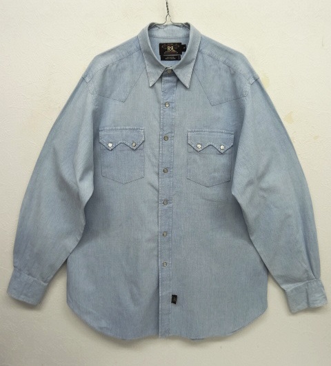 画像: 90'S RRL 初期 三ツ星タグ シャンブレー ウエスタンシャツ (VINTAGE) 「L/S Shirt」 入荷しました。