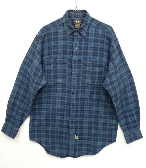 画像: 90'S RRL 初期 三ツ星タグ ワークシャツ チェック柄 (VINTAGE) 「L/S Shirt」 入荷しました。