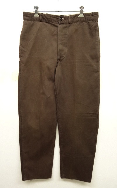 画像: 60'S UNKNOWN ボタンフライ ワークパンツ ブラウン (VINTAGE) 「Bottoms」 入荷しました。