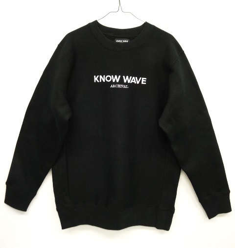 画像: KNOW WAVE ヘビーウエイト クルーネック スウェット ロゴ刺繍 BLACK (NEW) 「Sweat Shirt」 入荷しました。