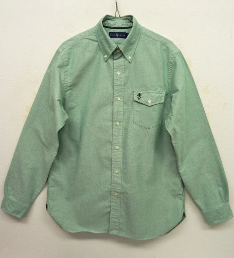 画像: RALPH LAUREN スカル刺繍 オックスフォード BDシャツ GREEN (NEW) 「L/S Shirt」 入荷しました。