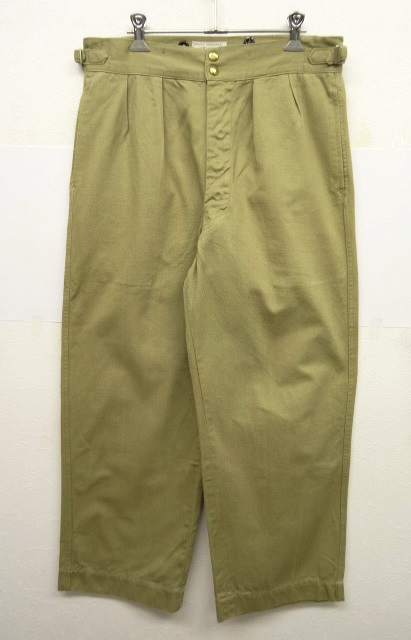 画像: 50'S オーストラリア軍 ツープリーツ チノパン (VINTAGE) 「Bottoms」 入荷しました。