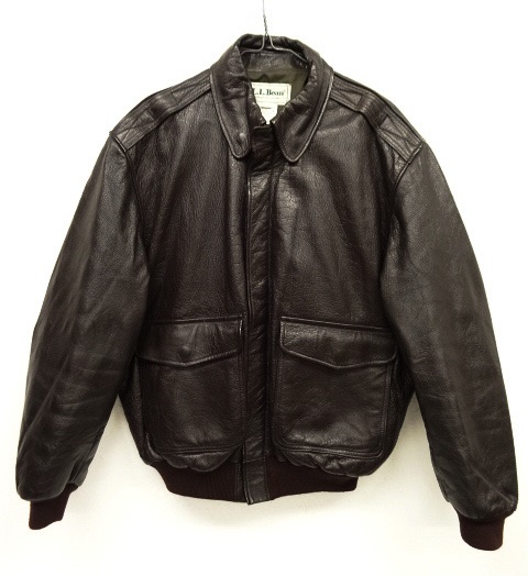 画像: 90'S LL Bean THINSULATE中綿入り レザー A-2 フライトジャケット ブラウン USA製 (VINTAGE) 「Jacket」 入荷しました。