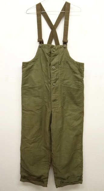 画像: 40'S アメリカ軍 US NAVY デッキトラウザーズ オーバーオール SMALL (VINTAGE) 「Bottoms」 入荷しました。