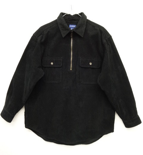 画像: J.CREW 太畝コーデュロイ ハーフジップシャツ BLACK (USED) 「L/S Shirt」 入荷しました。