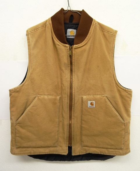 画像: 90'S CARHARTT 裏地キルティング ダックベスト BROWN (VINTAGE) 「No Sleeve」 入荷しました。