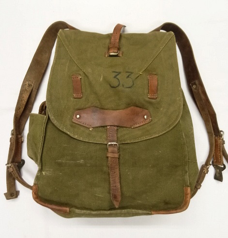 画像: ルーマニア軍 キャンバス/レザー バックパック (VINTAGE) 「Bag」 入荷しました。