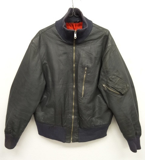 画像: 80'S ドイツ軍 レザー フライトジャケット DK GREY (VINTAGE) 「Jacket」 入荷しました。