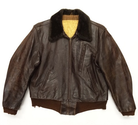 画像: 60'S ACE SPORTSWEAR 裏地ボア付き レザージャケット CROWNジップ (VINTAGE) 「Jacket」 入荷しました。