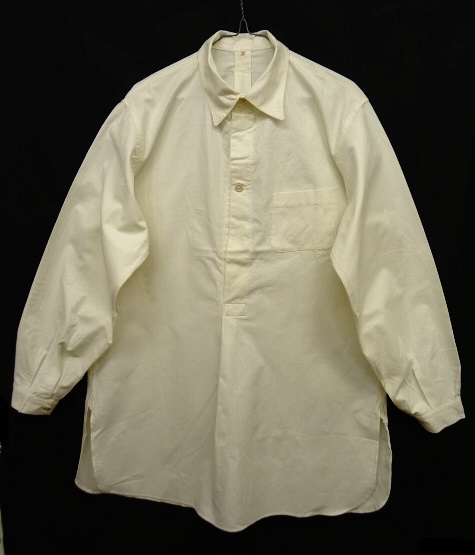 画像: 50'S スウェーデン軍 リネンキャンバス グランパシャツ WHITE (DEADSTOCK) 「L/S Shirt」 入荷しました。