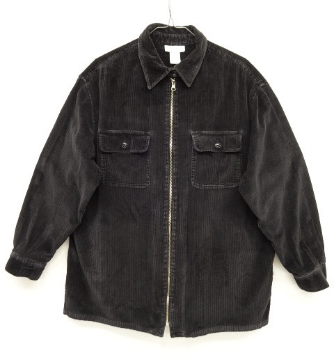 画像: JONES NEW YORK ジップ 太畝コーデュロイシャツ BLACK (USED) 「L/S Shirt」 入荷しました。