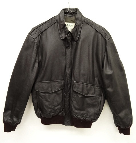画像: 90'S LL Bean THINSULATE中綿入り レザー A-2 フライトジャケット ブラウン USA製 (VINTAGE) 「Jacket」 入荷しました。