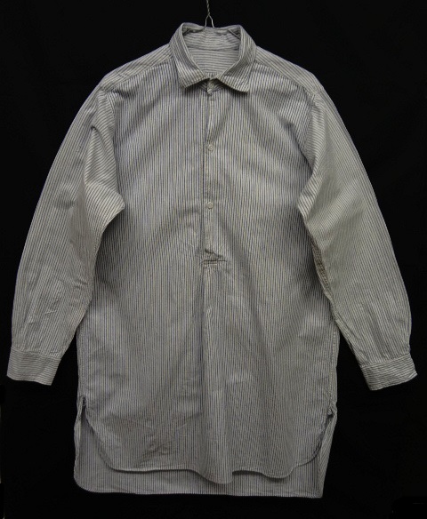 画像: 60'S フランス マチ付き グランパシャツ ストライプ (VINTAGE) 「L/S Shirt」 入荷しました。