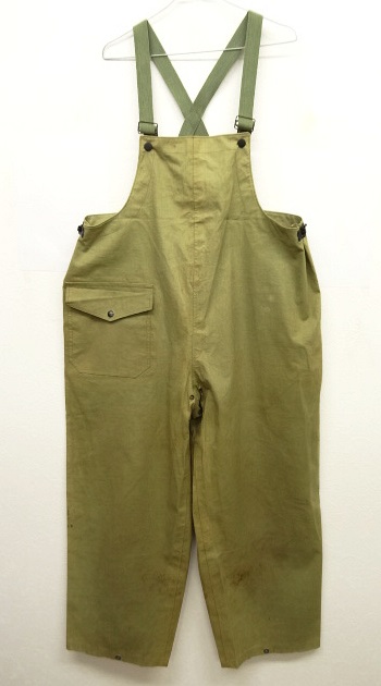 画像: 40'S アメリカ軍 US NAVY レイン オーバーオール カーキ (VINTAGE) 「Bottoms」 入荷しました。
