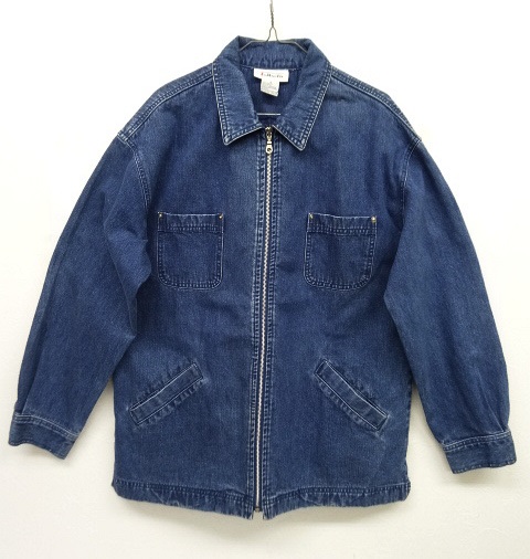 画像: 90'S TALBOTS フルジップ デニム カバーオール インディゴ (VINTAGE) 「Jacket」 入荷しました。