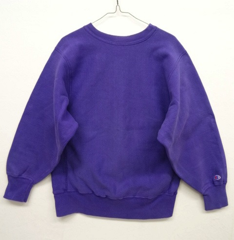 画像: 90'S CHAMPION 刺繍タグ リバースウィーブ 目無し パープル USA製 (VINTAGE) 「Sweat Shirt」 入荷しました。