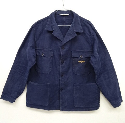 画像: ユーロワーク フラップ付きポケット ワークジャケット ネイビー (VINTAGE) 「Jacket」 入荷しました。