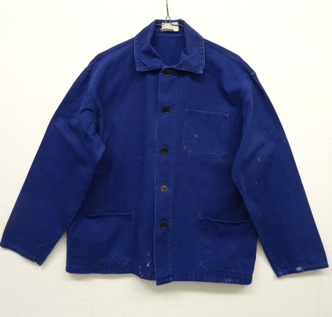 画像: フレンチチャイナ ワークジャケット カバーオール ブルー (VINTAGE) 「Jacket」 入荷しました。