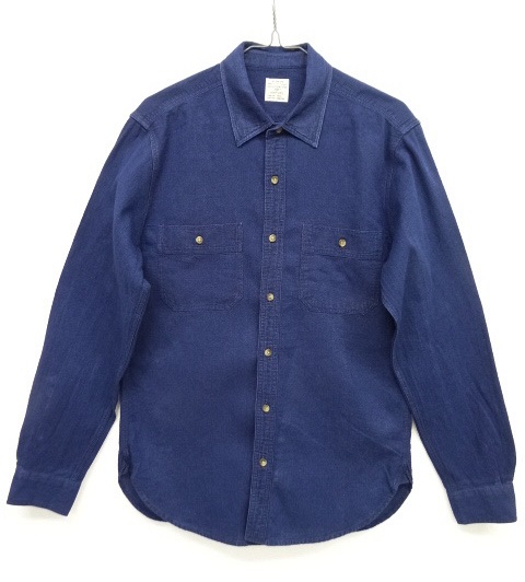 画像: J.CREW マチ付き ワークシャツ インディゴ (USED) 「L/S Shirt」 入荷しました。