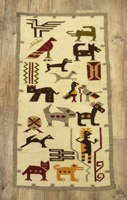 画像: ハンドウーブン ウール キリム ラグ 115cm x 63cm (ANTIQUE) 「Antique Goods」 入荷しました。