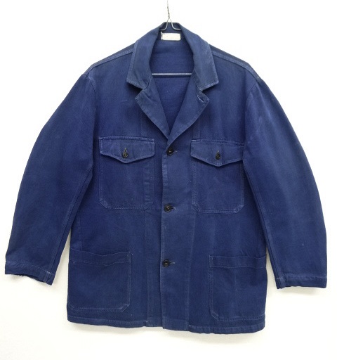 画像: ユーロワーク フラップ付きポケット ワークジャケット カバーオール ブルー (VINTAGE) 「Jacket」 入荷しました。