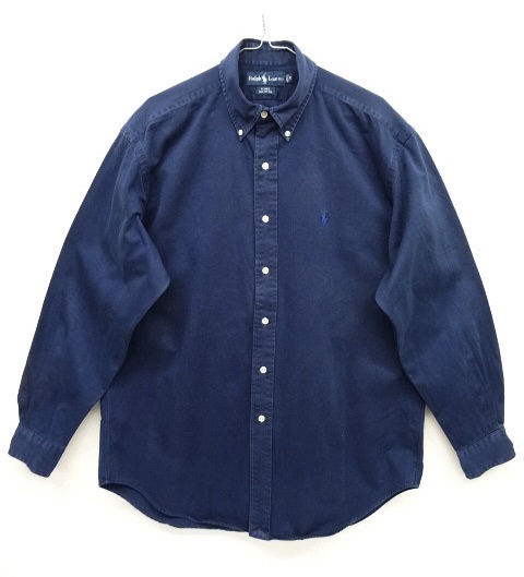 画像: 90'S RALPH LAUREN "BLAKE" ツイル 長袖 BDシャツ NAVY M (VINTAGE) 「L/S Shirt」 入荷しました。
