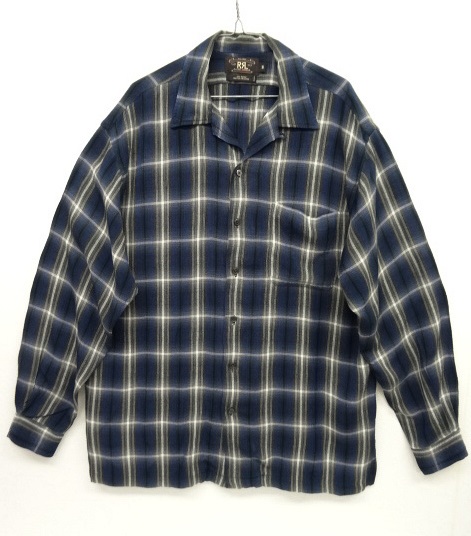 画像: 90'S RRL 初期 三ツ星タグ レーヨン オープンカラーシャツ オンブレチェック (VINTAGE) 「L/S Shirt」 入荷しました。