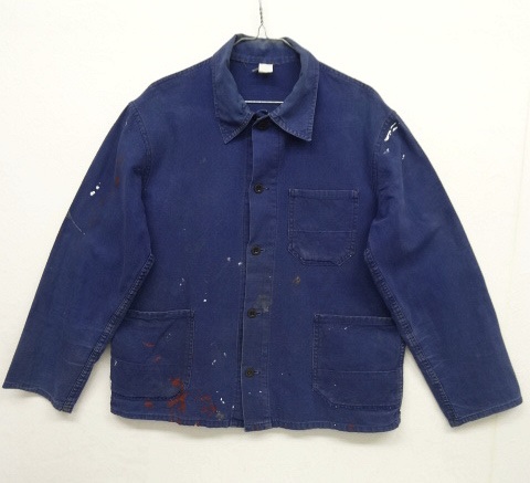 画像: ユーロワーク ワークジャケット カバーオール ブルー (VINTAGE) 「Jacket」 入荷しました。