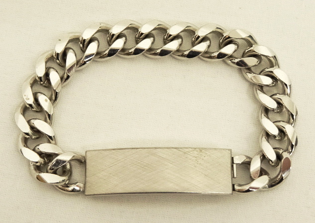 画像: IDプレート チェーンブレスレット シルバー (VINTAGE) 「Accessorie」 入荷しました。