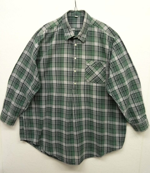 画像: ユーロヴィンテージ コットン グランパシャツ チェック柄 (VINTAGE) 「L/S Shirt」 入荷しました。