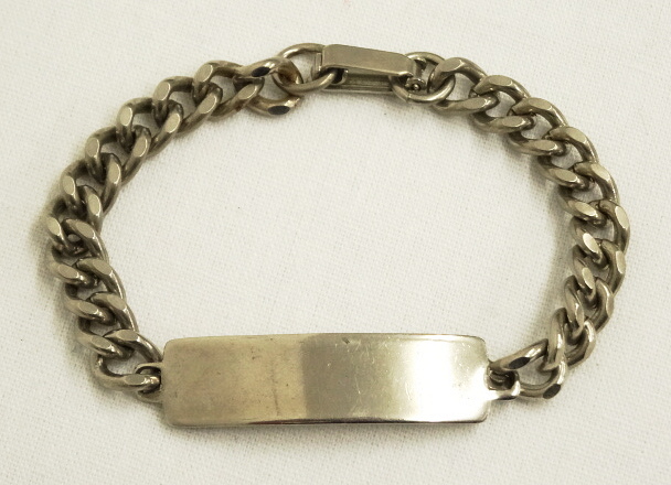 画像: IDプレート チェーンブレスレット シルバー (VINTAGE) 「Accessorie」 入荷しました