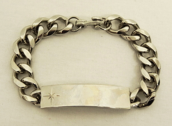 画像: IDプレート チェーンブレスレット シルバー (VINTAGE) 「Accessorie」 入荷しました。