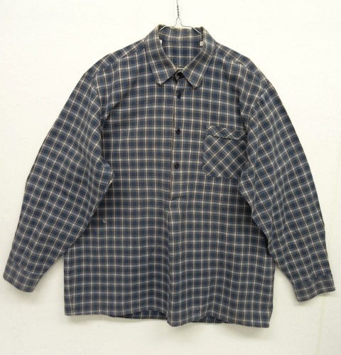 画像: ユーロヴィンテージ コットン グランパシャツ チェック柄 (VINTAGE) 「L/S Shirt」 入荷しました。