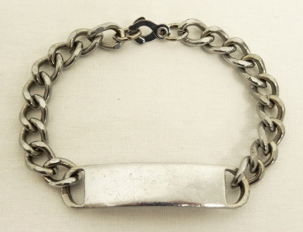 画像: IDプレート チェーンブレスレット シルバー (VINTAGE) 「Accessorie」 入荷しました。