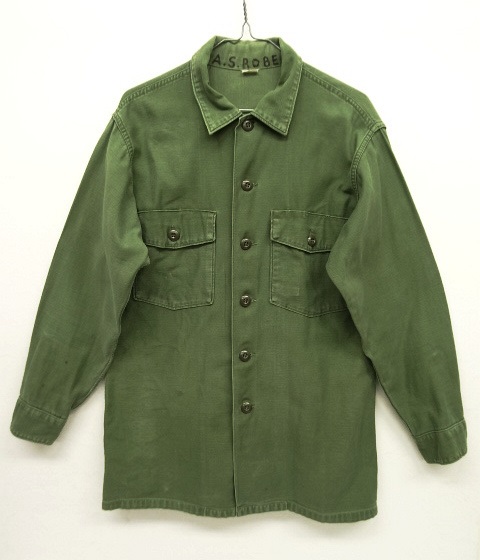 画像: 60'S アメリカ軍 US ARMY OG107 コットンサテン ユーティリティシャツ (VINTAGE) 「L/S Shirt」 入荷しました。