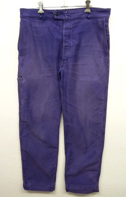 画像: ADOLPHE LAFONT フックボタン モールスキンパンツ ナス紺 (VINTAGE) 「Bottoms」 入荷しました。