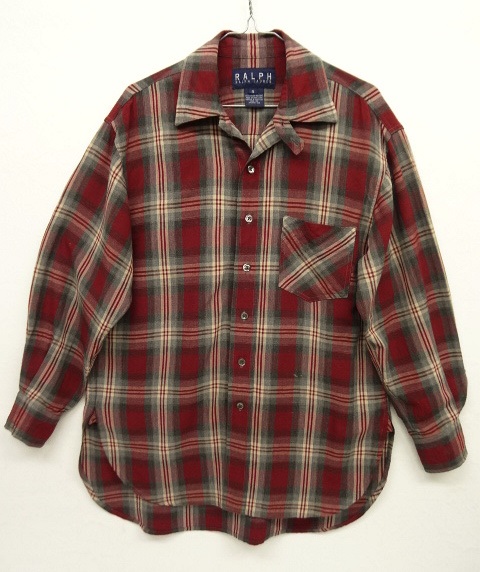 画像: 90'S RALPH LAUREN チンスト＆マチ付き レーヨンシャツ オンブレチェック (VINTAGE) 「L/S Shirt」 入荷しました。