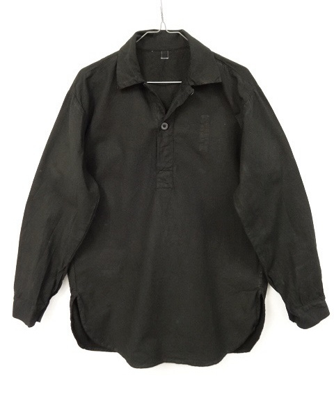 画像: スウェーデン軍 M55 裾ラウンド ミリタリーシャツ ブラック (VINTAGE) 「L/S Shirt」 入荷しました。