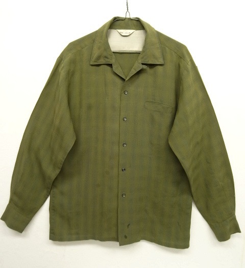 画像: 60'S MR. JACK レーヨン オープンカラーシャツ オンブレチェック (VINTAGE) 「L/S Shirt」 入荷しました。